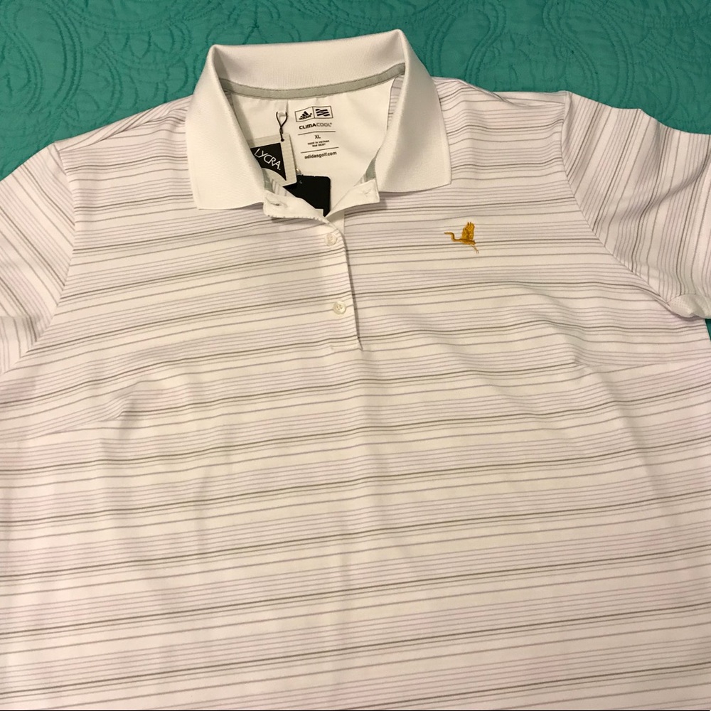 Adidas Purple Striped Women’s Golf Polo